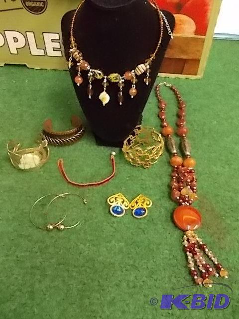 Lot of Jewelry Necklaces, Bracelets, Pierced...