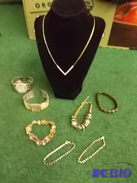 Lot of Jewelry Necklaces, Bracelets, Watches...