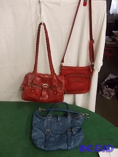 3 Assorted Handbags (Sak, Fossil)...