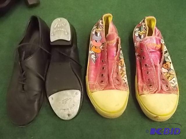 Tap Shoes Sz. 7 and Ed Hardy Sneakers Sz. 8...