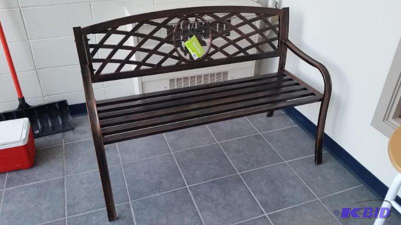 Astonica Outdoor Bronze Garden Bench.  New assembled with tags.