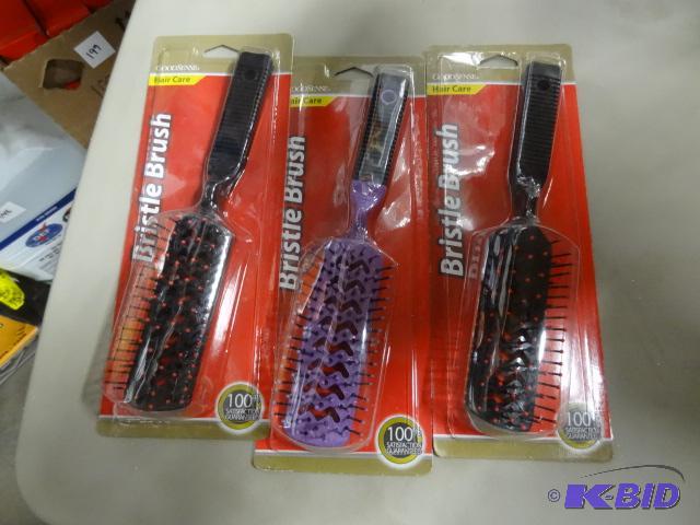 New Qty 3 Good Sense Brand bristle hairbrushe...