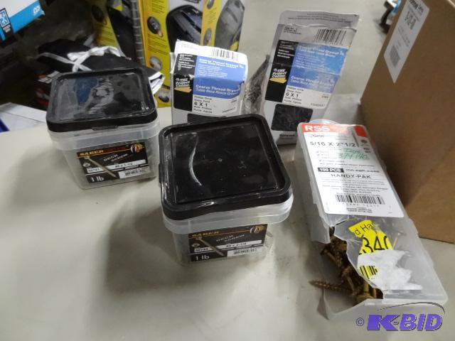 New lot of screws including 1 lb course threa...