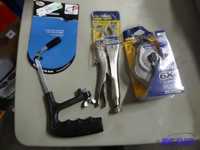 New tool lot including Irwin Vise-Grip plyers...