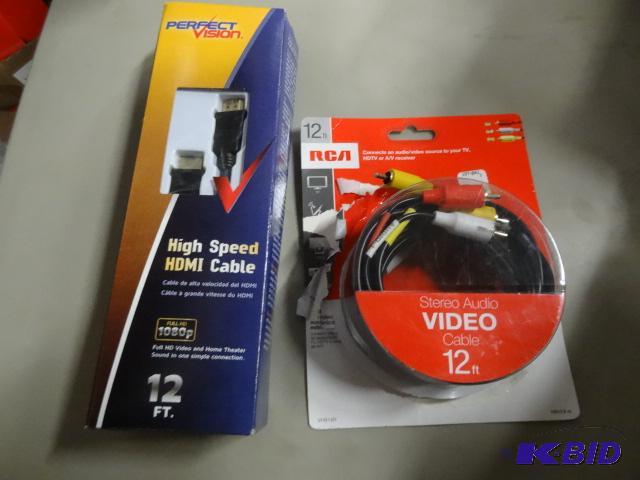 New lot RCA brand 12 ft stereo audio video ca...