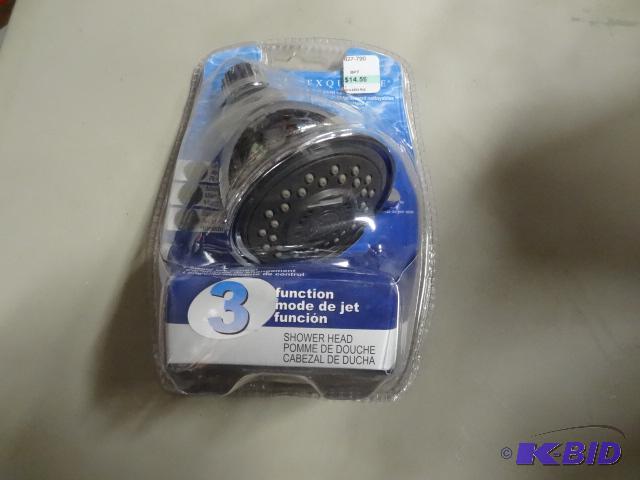 New 3 function crome plated shower head...