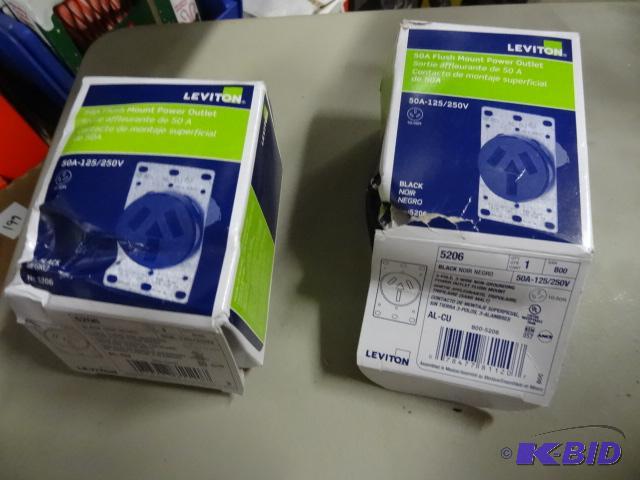 Qty 2 Leviton brand 3 pole, 3 wire non ground...