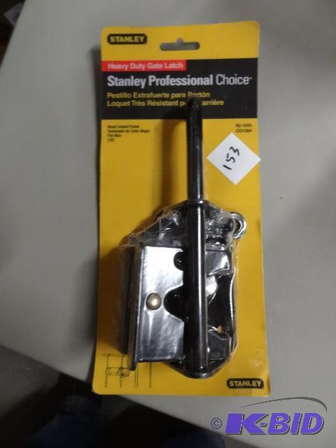 New Stanley Brand heavy duty gate latch. Blac...
