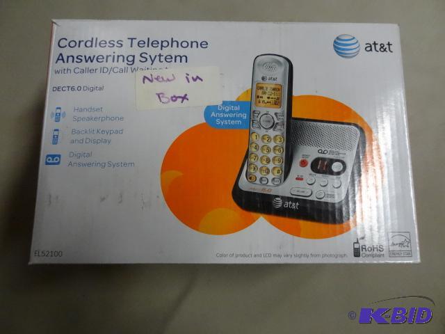 New AT&ampT brand cordless telephone and ans...