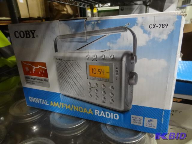 New Coby brand digital am  fm NOAA radio wi...