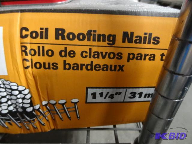 New case of Bostitch brand coil roofing nails...