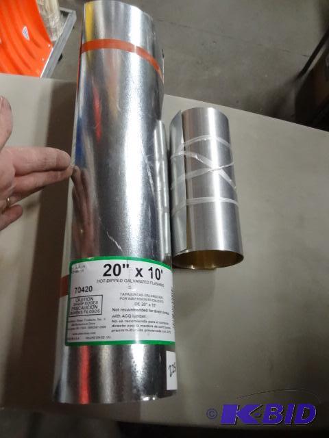 New 2 coils of metal flashing. 1 is 20 in x 1...