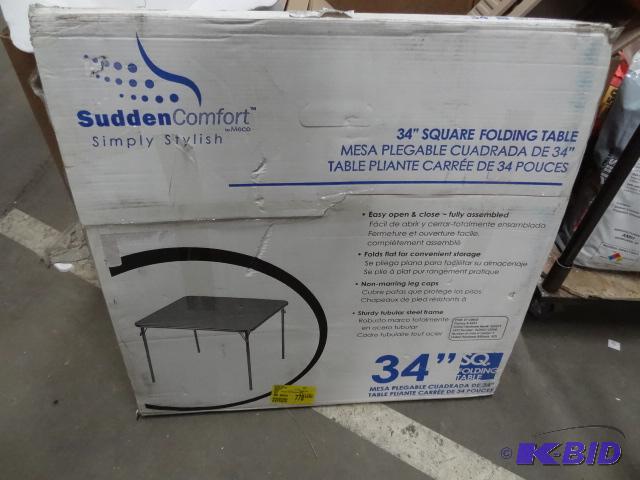 New Sudden Confort brand 34 in square folding...