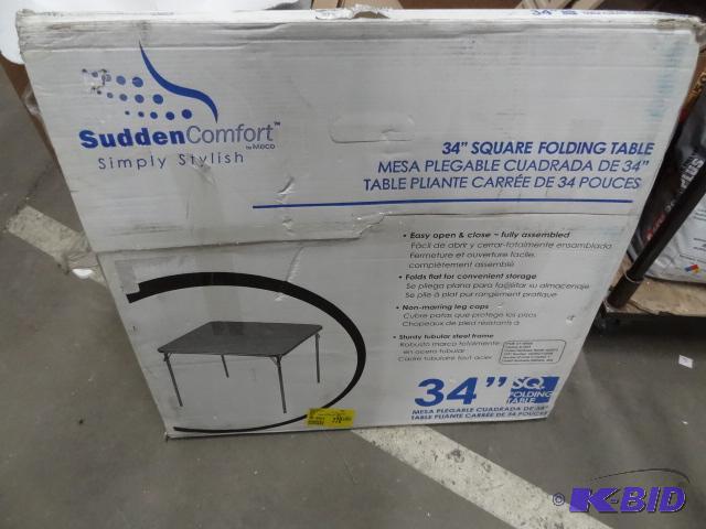 New Sudden Comfort brand 34 in square folding...