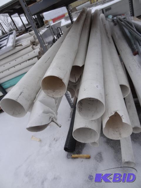 new lot of 4 in PVC piping approx 18 10 ft lo...