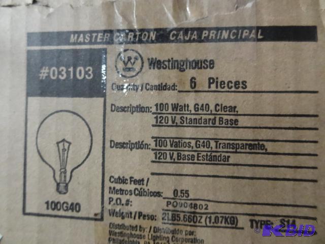 New case of Westinghouse brand incandescent l...