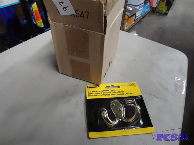 New Qty 5 Stanley brand double prong robe hoo...