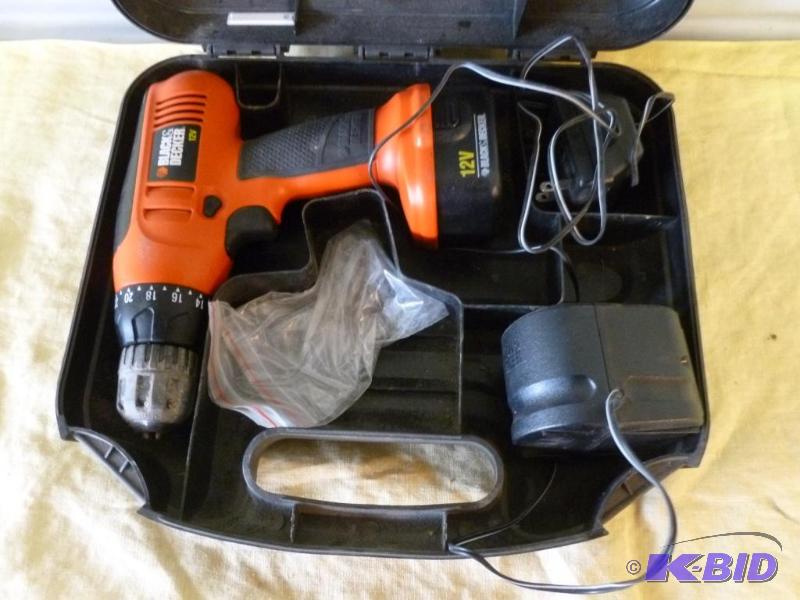lot 144 image: Black & Decker 12v. cordless drill, comes...