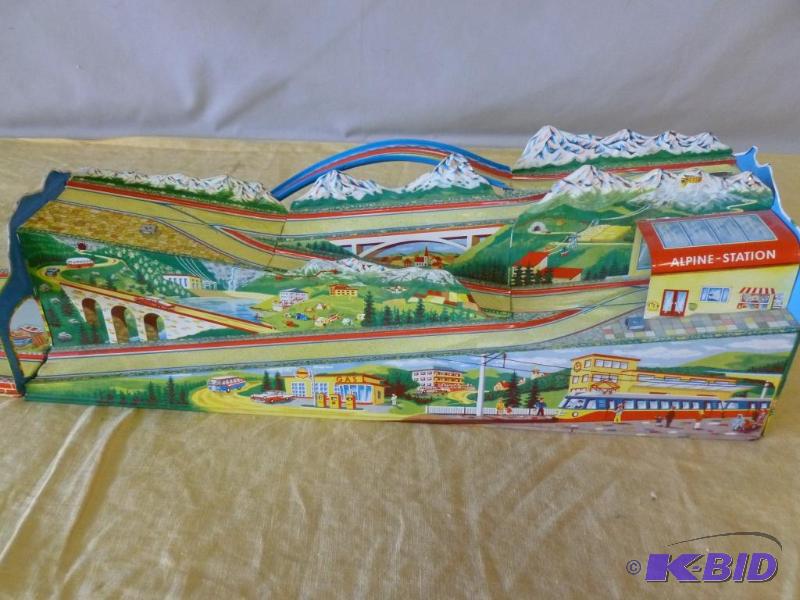 lot 16 image: Large Vintage Ohio Metal Art Alpine - Station...