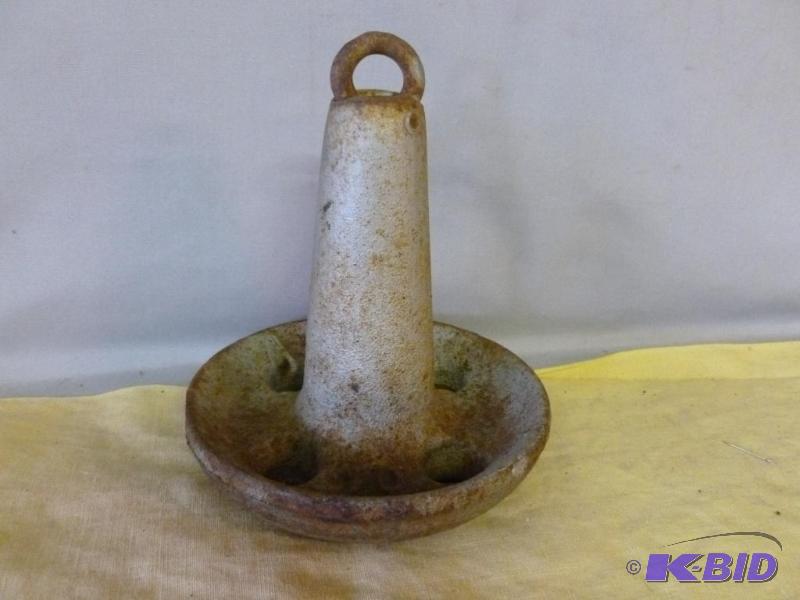lot 165 image: Ten pound mushroom boat anchor. ...