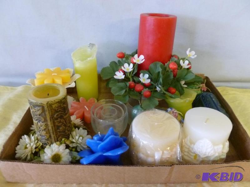 lot 181 image: Lot of nice candle centerpiece items....
