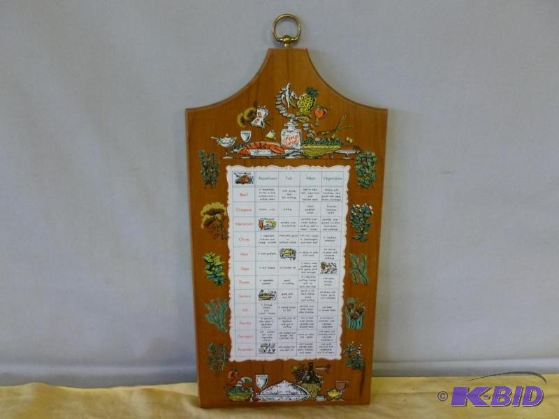 lot 185 image: Nice kitchen themed wooden wall decoration th...