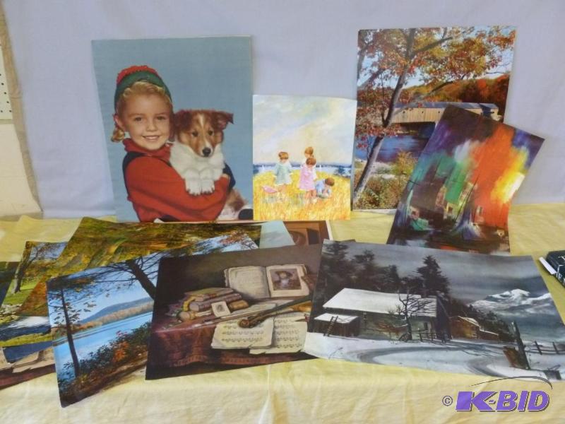 lot 194 image: Large lot of pictures for framing, many vinta...