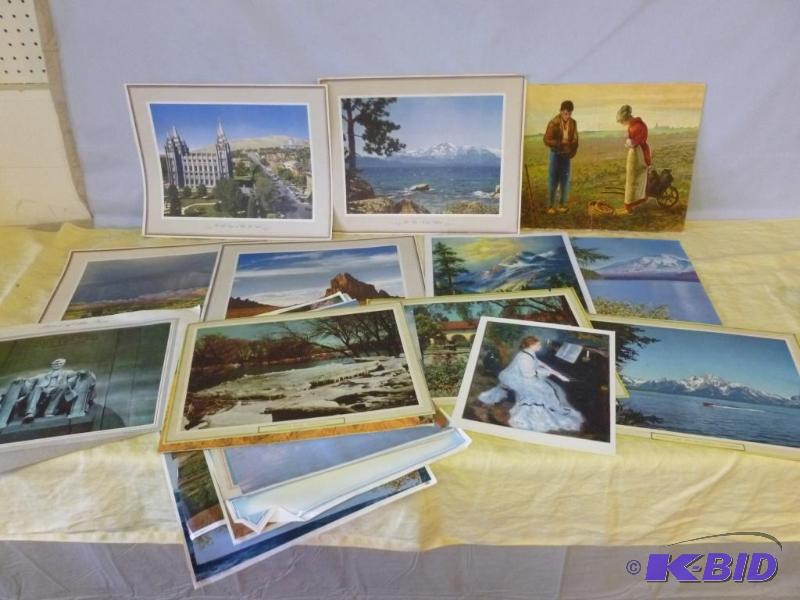 lot 195 image: Large lot of pictures for framing, many vinta...