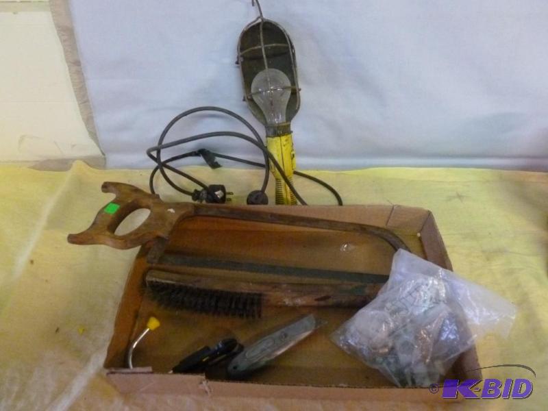 lot 211 image: This lot consists of a trouble light, meat sa...
