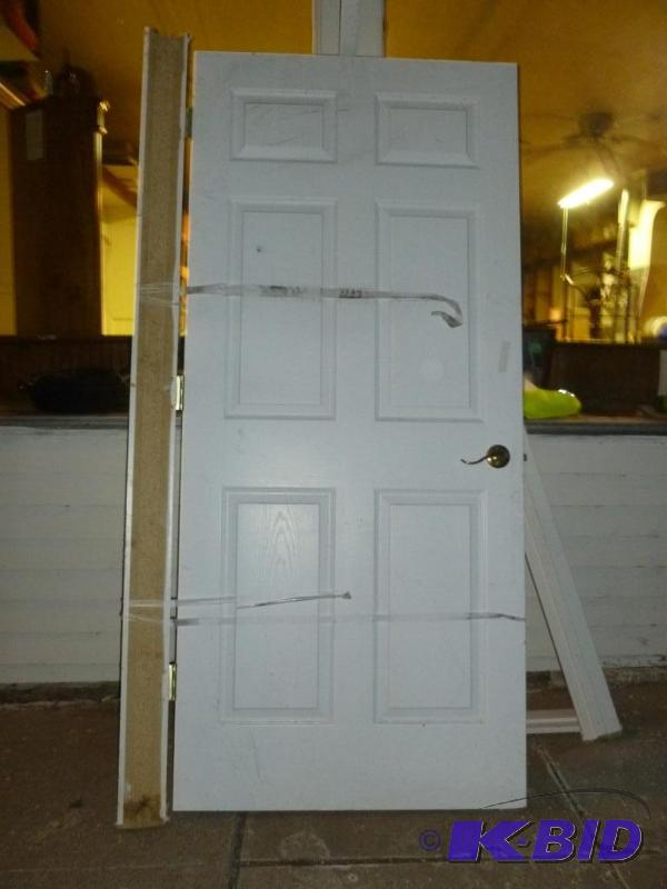 lot 226 image: 36" wooden interior door with frame and ...