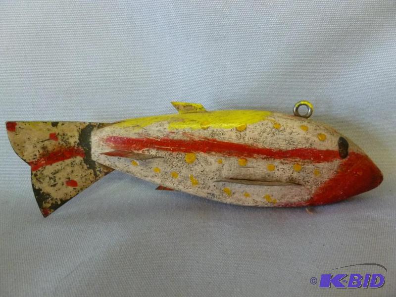 lot 74 image: Vintage Custom made hand painted wooden spear...