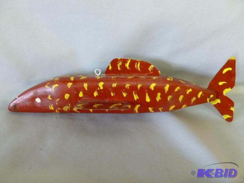 lot 75 image: &nbspCustom made hand painted wooden spearin...