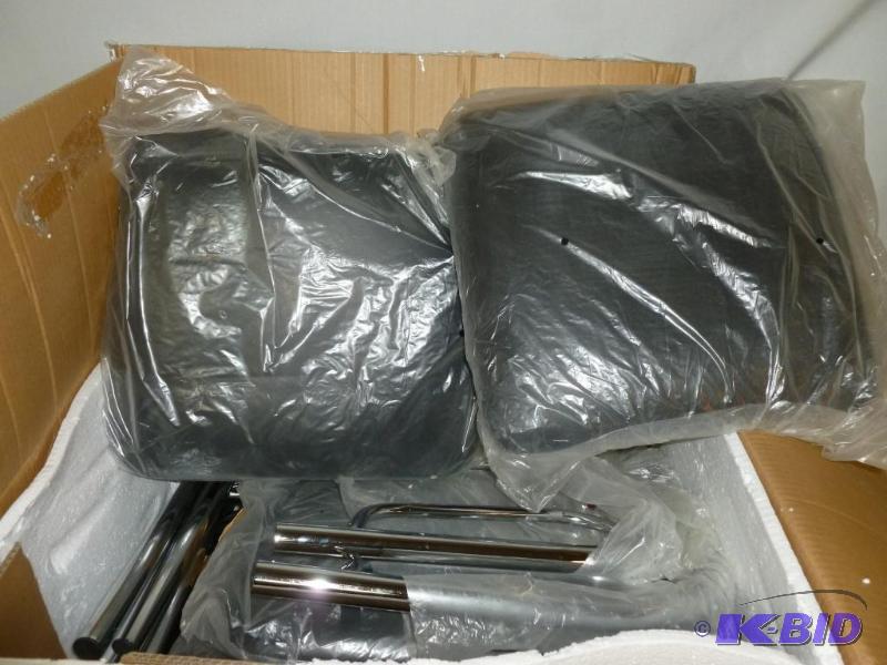 lot 8 image: Lot of two chrome plated metal black retro di...