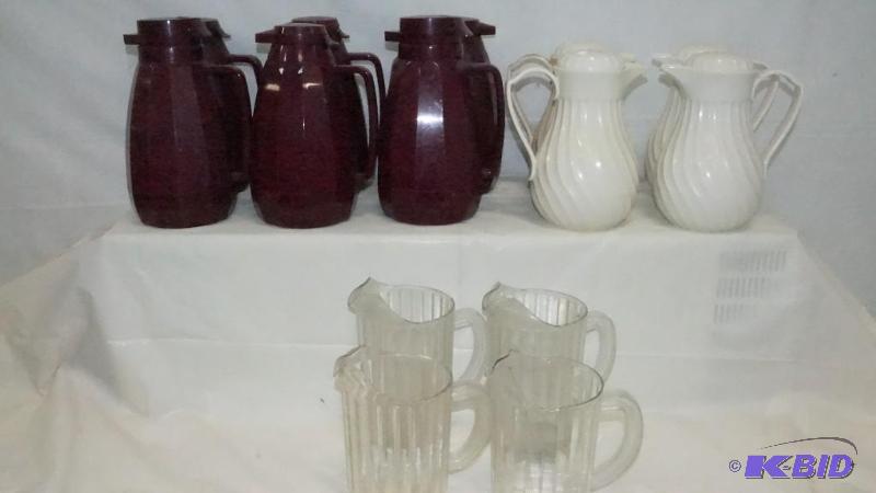 10 Restaurant Quality Thermal Coffee Servers & 4 WaterPop Pitchers