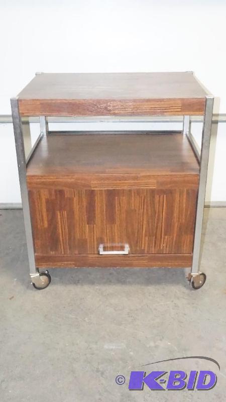 Vintage Liquor Bar Cart on Wheels