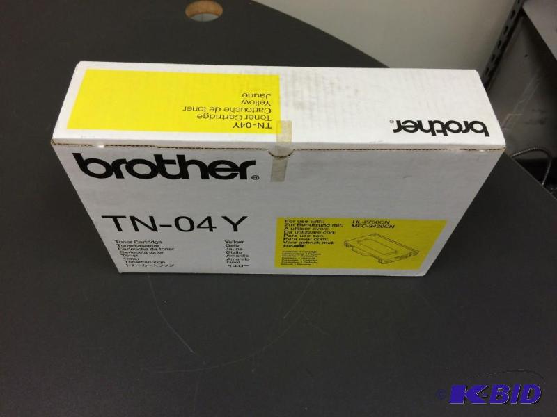lot 13 image: NEW Genuine Brother TN-04Y Yellow Toner Cartr...
