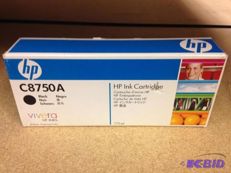 lot 14 image: NEW Genuine HP C8750A Black Ink Cartridge 77...