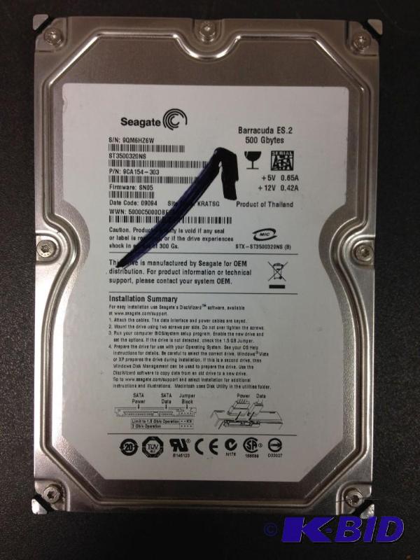 lot 46 image: Seagate Barracuda ES.2 500GB Internal 7200 RP...