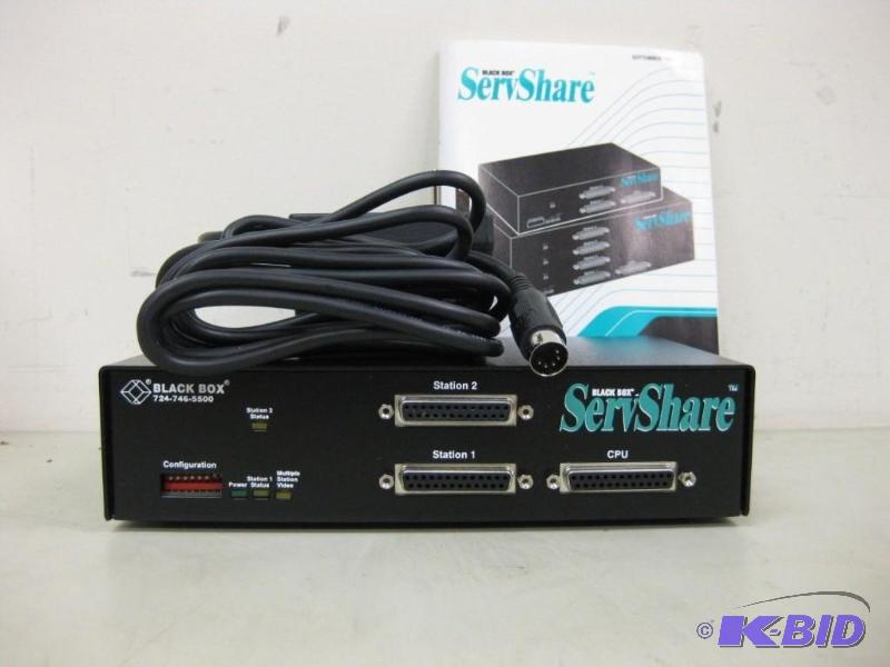 lot 9 image: Black Box KV752A 2-Port ServShare Serial Num...