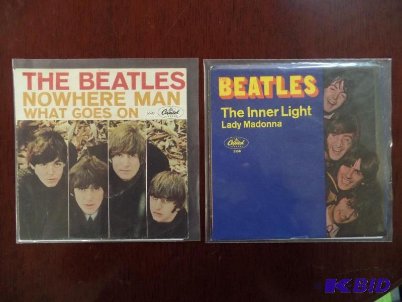 lot 50 image: Two Vintage 45 rpm Records of The Beatles