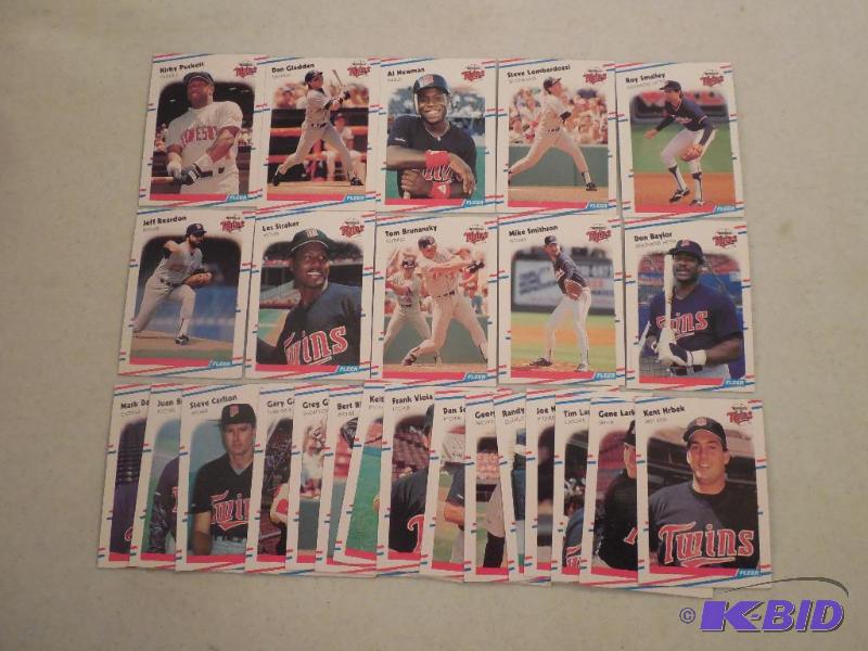 1988 Fleer Minnesota Twins Team Set of 25 cards