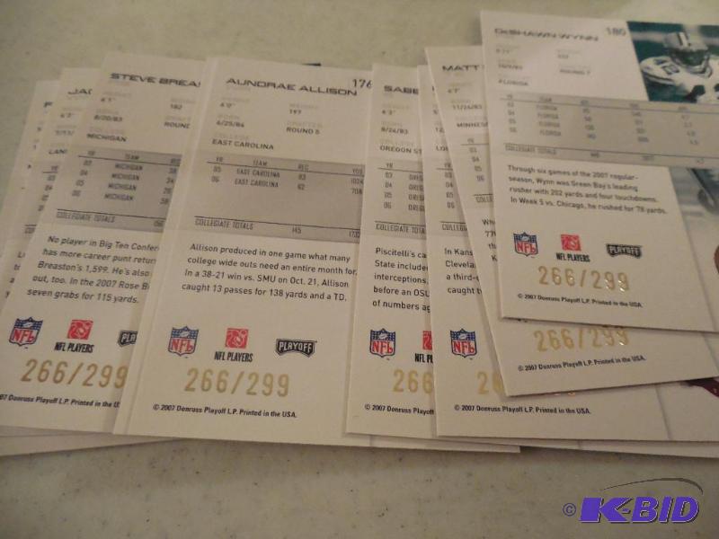 2007 Donruss Playoff Set of 180 cards all #d 266299 Peterson Rookie RARE