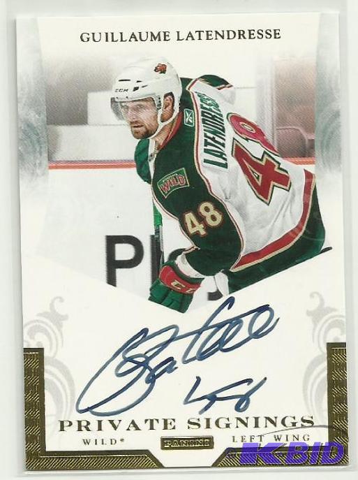 201112 guillaume latendresse Autograph Card