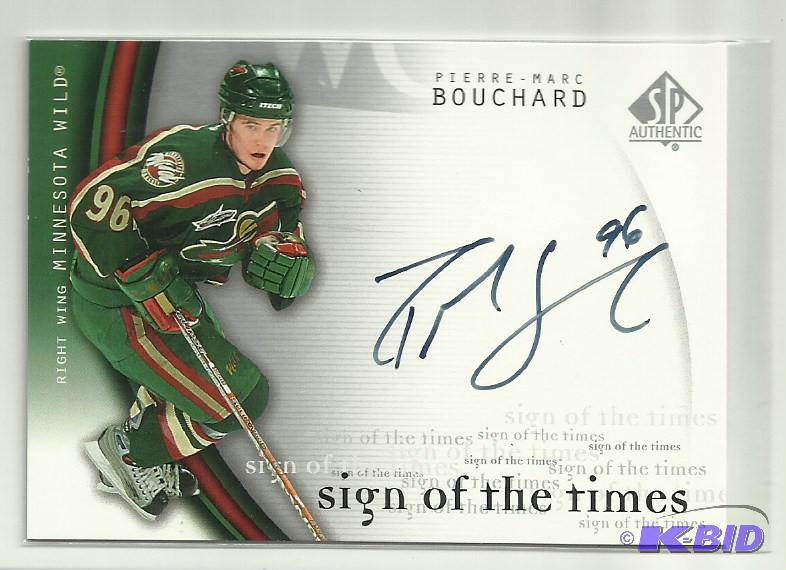 200506 Sp Authentic Pierre - Marc Bouchard Autograph