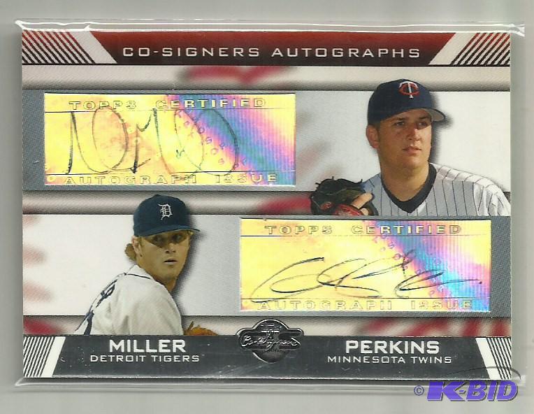 2007 Topps Glen Perkins  Andrew Miller Dual Autograph