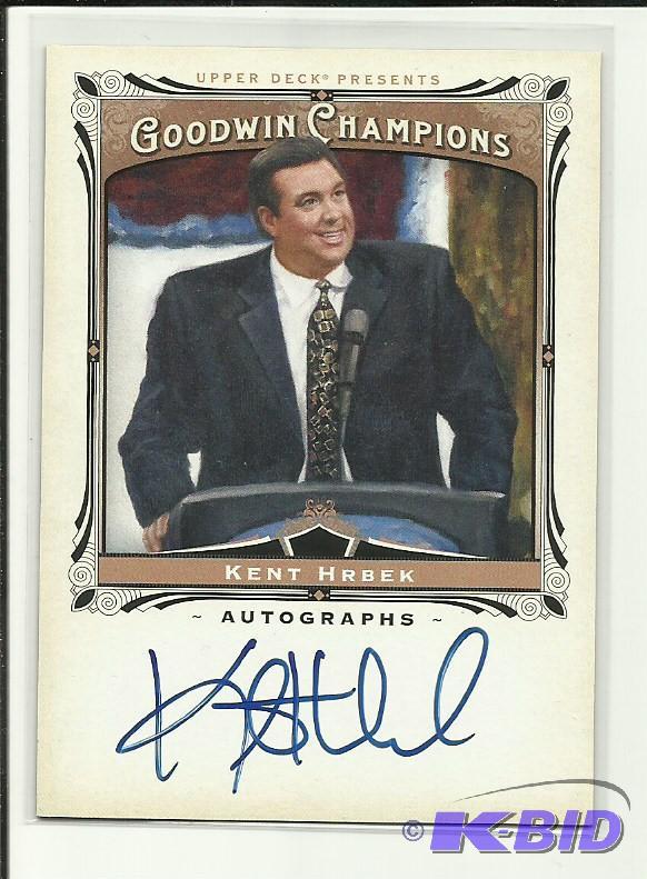 2013 Goodwin Champions Kent Hrbek Autograph Card