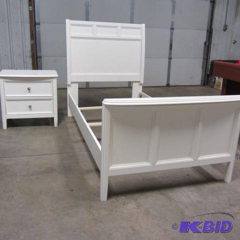 lot 20 image: Twin Bed, Nightstand