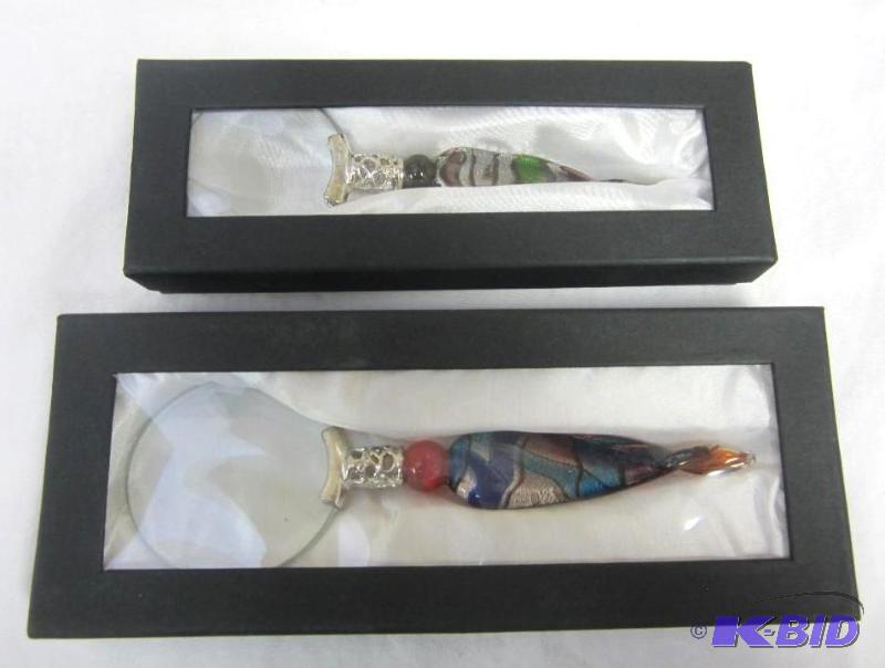 2 Glass Handle Magnifying Glasses