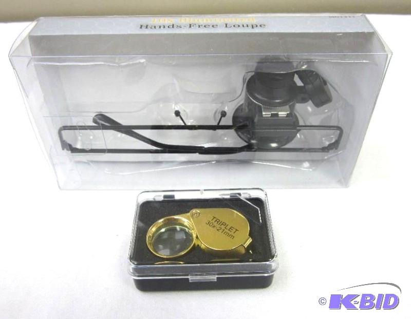10X Hands Free Luminated Loupe and 30X Triplet Loupe