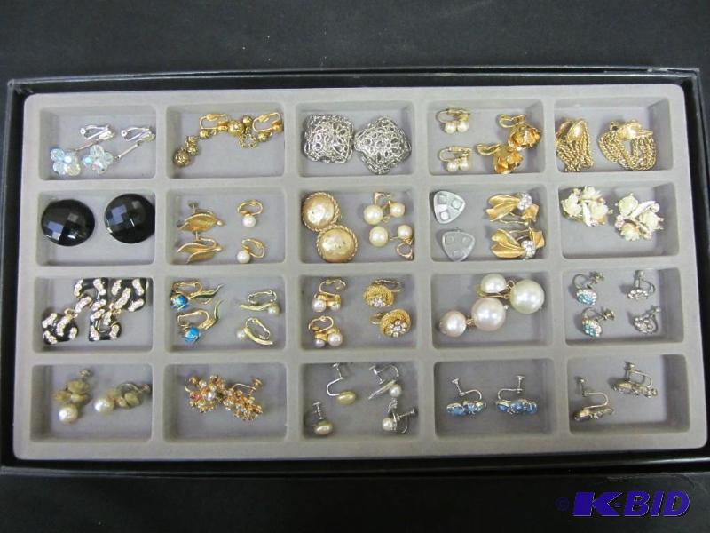 Large lot of vintage earrings with lots of variety.